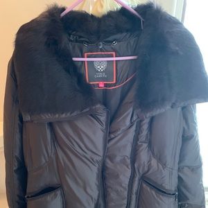 Vince Camuto Fur Trimmed Coat